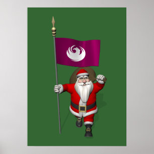 Póster Santa Claus Con El Diseño De Phoenix