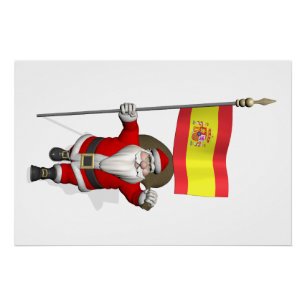 Póster Santa Claus Con El Fin De España
