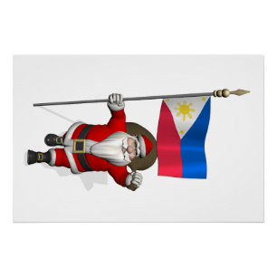 Póster Santa Claus Con El Fin De Filipinas