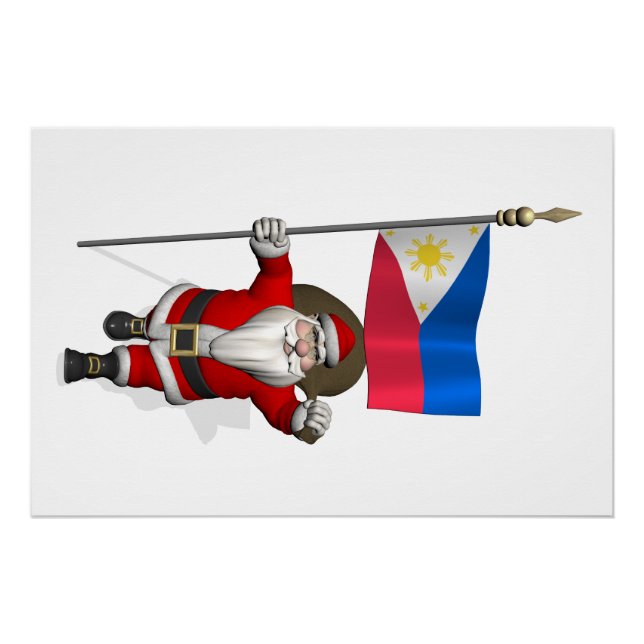 Póster Santa Claus Con El Fin De Filipinas (Anverso)
