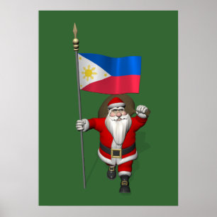 Póster Santa Claus Con El Fin De Filipinas