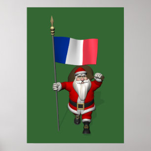 Póster Santa Claus Con El Fin De Francia