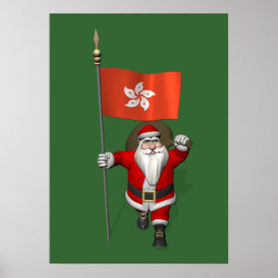 Póster Santa Claus Con El Fin De Hong Kong