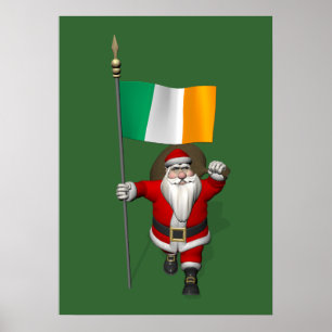 Póster Santa Claus Con El Fin De Irlanda