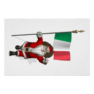 Póster Santa Claus Con El Fin De Italia