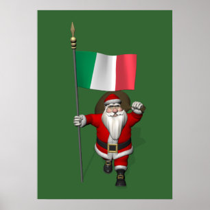 Póster Santa Claus Con El Fin De Italia