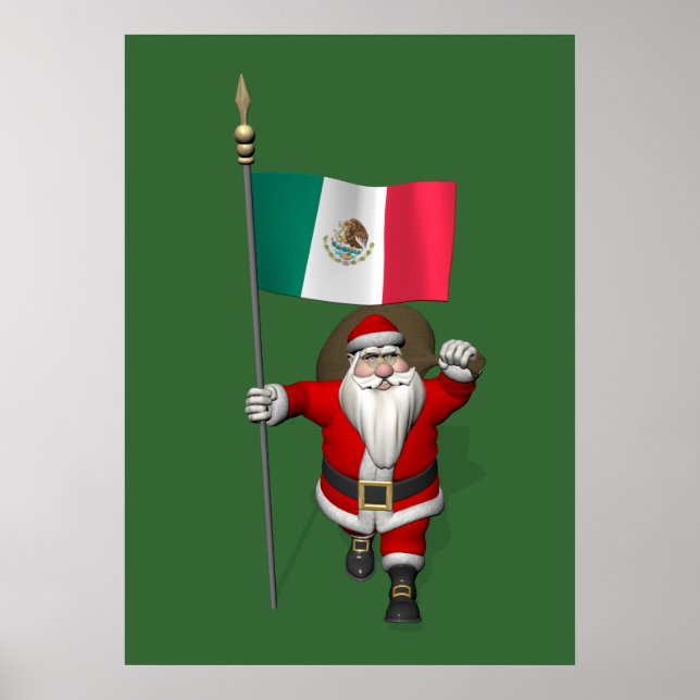 Póster Santa Claus Con El Fin De México (Frente)