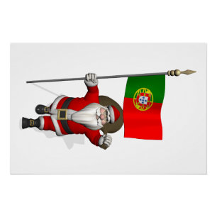 Póster Santa Claus Con El Fin De Portugal