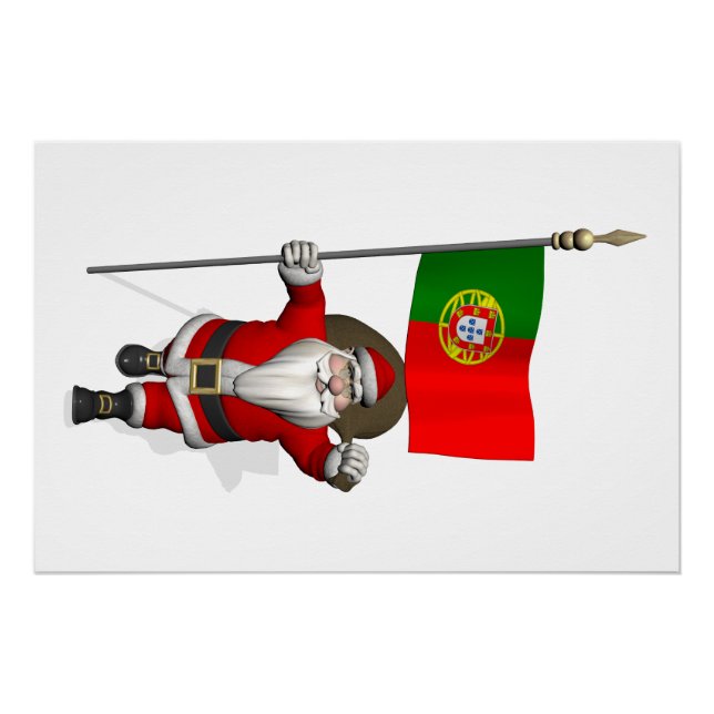 Póster Santa Claus Con El Fin De Portugal (Anverso)