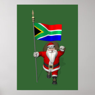 Póster Santa Claus Con El Fin De Sudáfrica