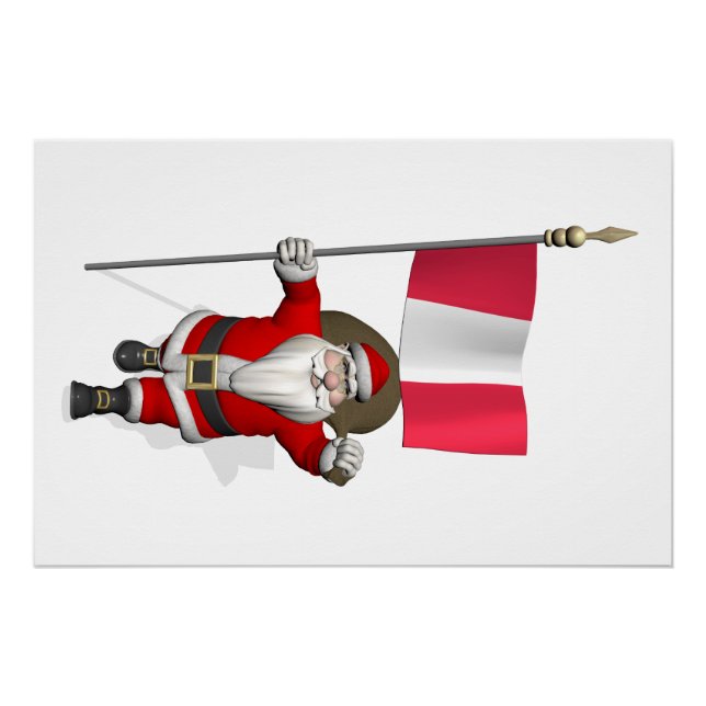 Póster Santa Claus Con El Fin Del Perú (Anverso)