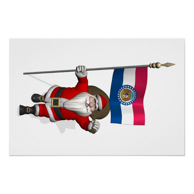 Póster Santa Claus Con El Firma De Misuri (Anverso)