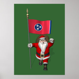 Póster Santa Claus Con El Firma De Tennessee