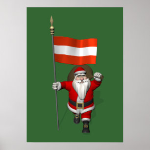 Póster Santa Claus Con El Firme De Österreich