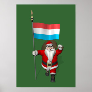 Póster Santa Claus Con Fines De Luxemburgo