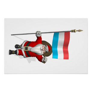 Póster Santa Claus Con Fines De Luxemburgo