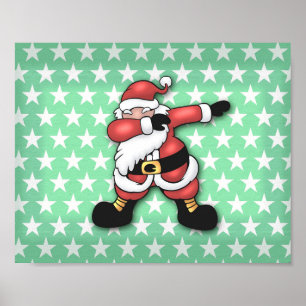 Póster Santa claus dabbing personalizado