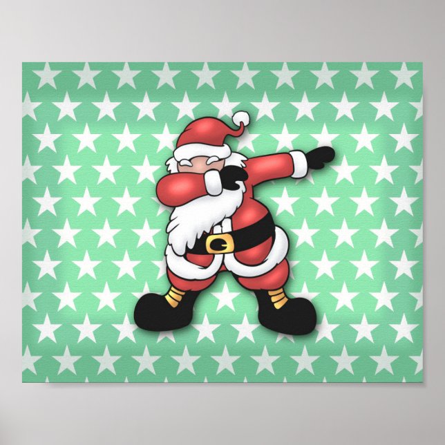 Póster Santa claus dabbing personalizado (Frente)