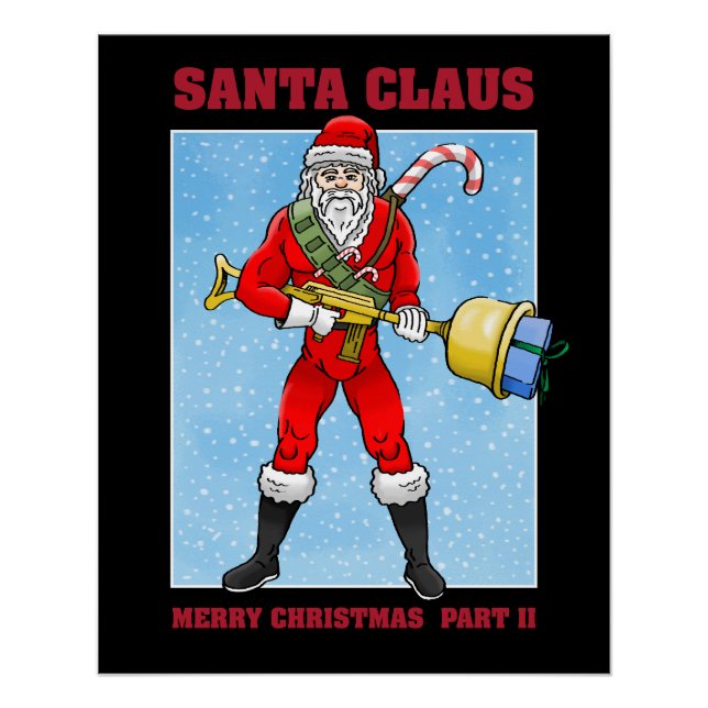 Póster Santa Claus Feliz Navidad (Anverso)