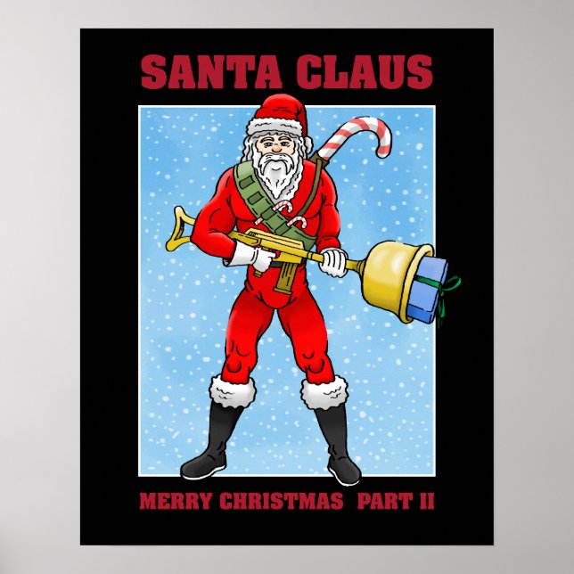 Póster Santa Claus Feliz Navidad Parte 2 (Frente)