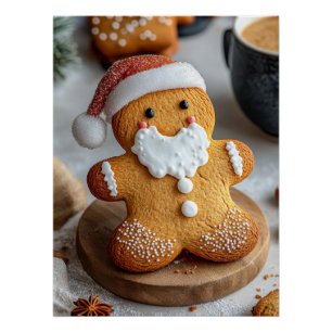 Póster Santa Claus Gingerbread Man