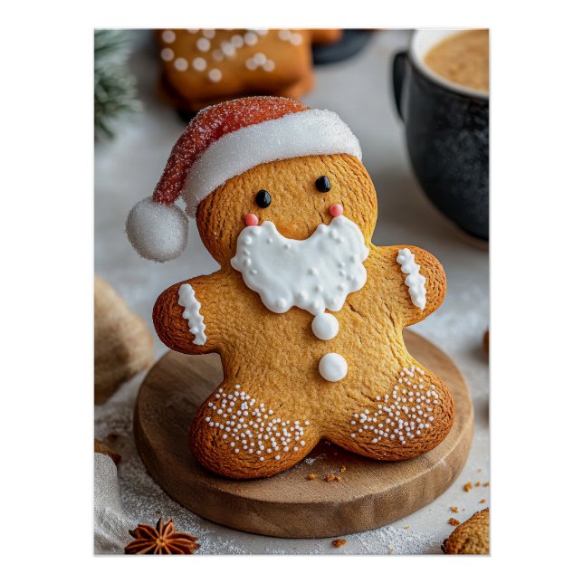 Póster Santa Claus Gingerbread Man (Anverso)