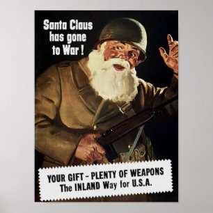 Póster Santa Claus ha ido a la guerra - Segunda Guerra Mu