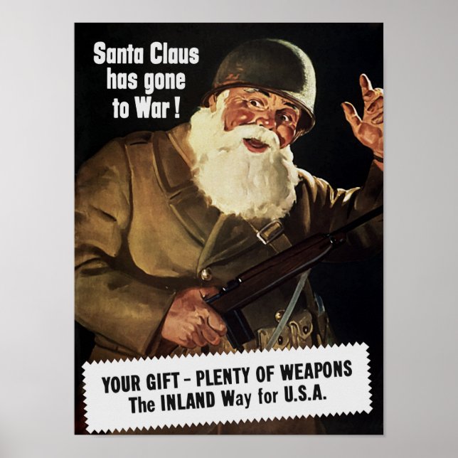 Póster Santa Claus ha ido a la guerra - Segunda Guerra Mu (Frente)