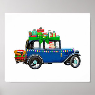 Póster Santa Claus Jalopy