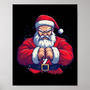 Póster Santa Claus Karate - Navidades de artes marciales 