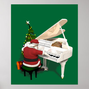 Póster Santa Claus Pianist