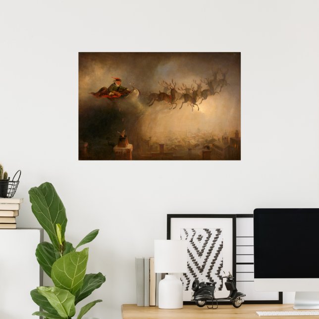 Póster Santa Claus por William Holbrook Beard (Oficina en casa)