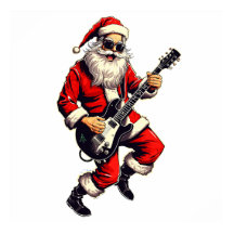 Santa Claus Rocking & Jamming En Su Guitarra