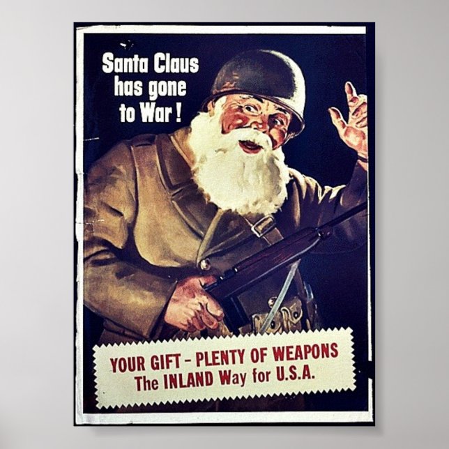 Póster Santa Claus Se Ha Ido A La Guerra (Frente)