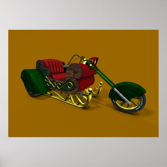 Póster Santa Claus Trike Sledge (Frente)