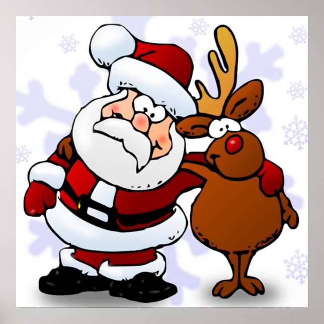 PÓSTER SANTA CLAUS Y RUDOLPH (Frente)