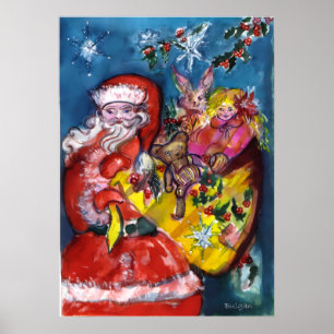 PÓSTER SANTA CON REGALOS