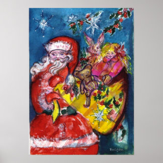 PÓSTER SANTA CON REGALOS