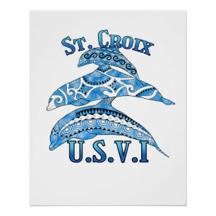 Póster Santa Cruz de las Islas Vírgenes Estadounidenses