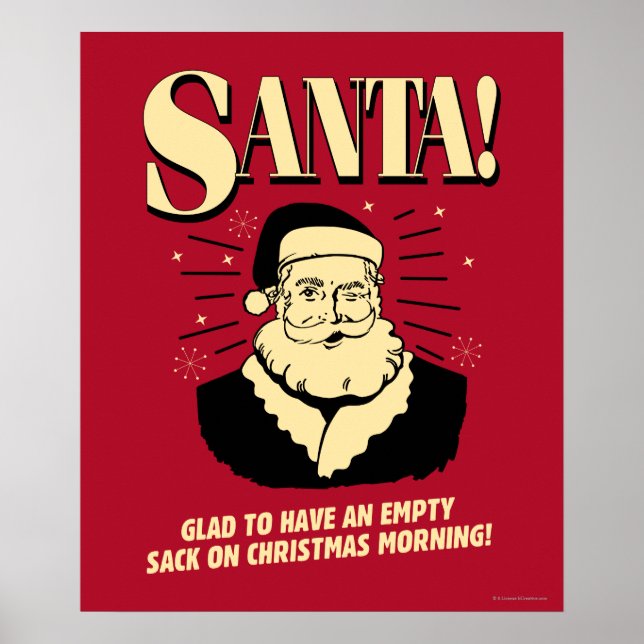 Póster Santa: Despedida Vacía A Navidades Por La Mañana (Frente)