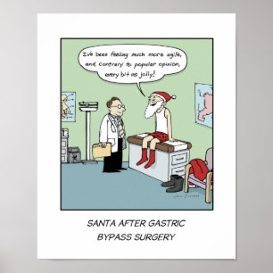 Póster Santa después de la cirugía de bypass gástrico - t