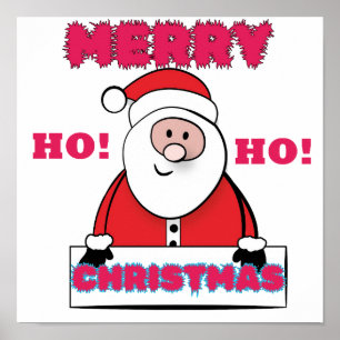PÓSTER SANTA DICE: ¡FELIZ NAVIDAD, HO!