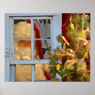 Póster Santa En La Ventana