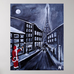 Póster Santa en París Pintura de Alfred Fox
