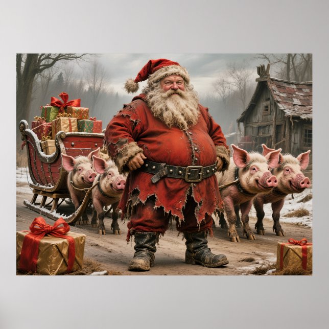 Póster Santa en tiempos medievales (Frente)