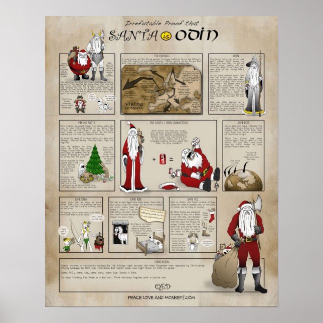 Póster Santa es Odin (Frente)