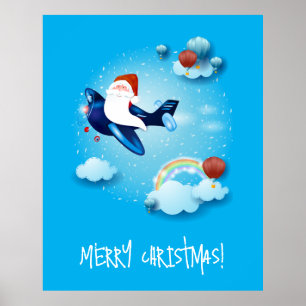 Póster Santa está llegando