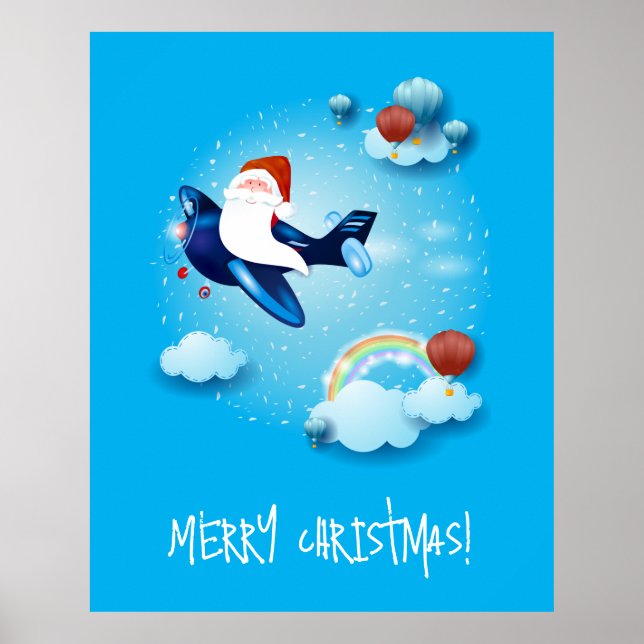 Póster Santa está llegando (Frente)