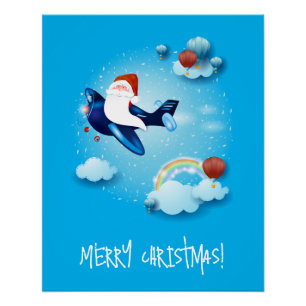 Póster Santa está llegando