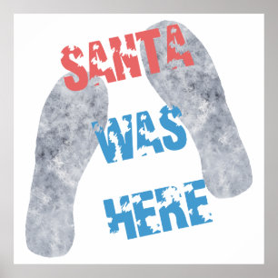 Póster Santa estaba aquí